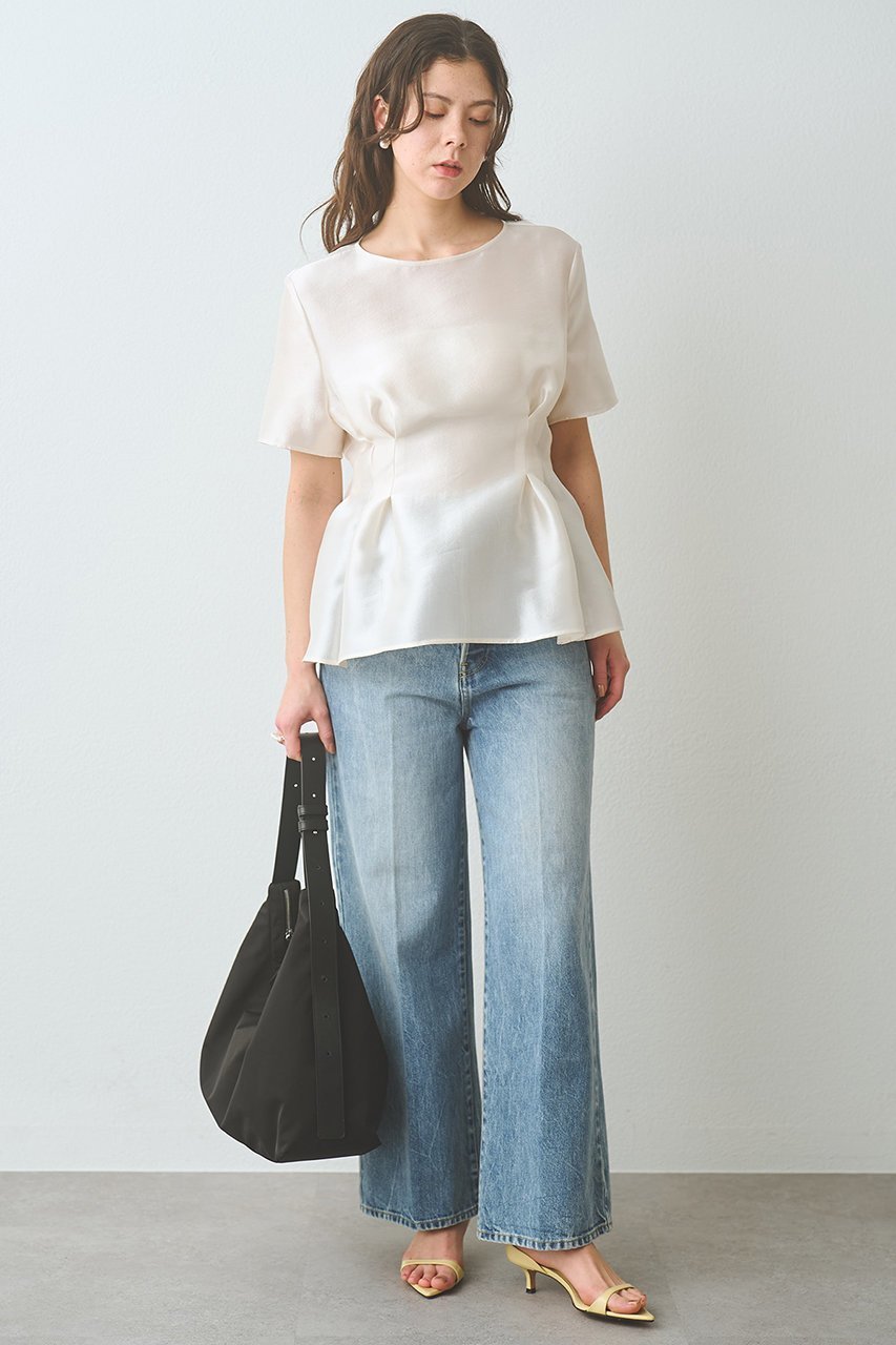 【ウィムガゼット/Whim Gazette】のオーガンジーペプラムブラウス 人気、トレンドファッション・服の通販 founy(ファニー) ファッション Fashion レディースファッション Fashion for Women トップス・カットソー Cut & Sew Tops シャツ・ブラウス・オフィスカジュアル Elegant Blouses & Button-Ups エレガント 上品 Elegant オーガンジー Organza Fabric ショート Short, Short Length シルク Silk, 100% Silk スリーブ Sleeve, Long Sleeve / Short Sleeve フォルム Silhouette, Form ペプラム Peplum, Flared Hem 新作・新入荷 New Arrivals / New In other-2|ID: prp329100004899629 ipo3291000000036658777