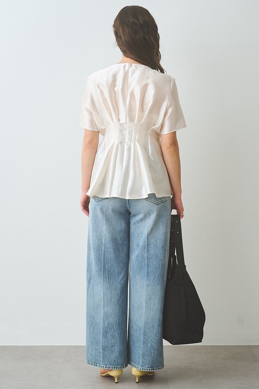 【ウィムガゼット/Whim Gazette】のオーガンジーペプラムブラウス 人気、トレンドファッション・服の通販 founy(ファニー) ファッション Fashion レディースファッション Fashion for Women トップス・カットソー Cut & Sew Tops シャツ・ブラウス・オフィスカジュアル Elegant Blouses & Button-Ups エレガント 上品 Elegant オーガンジー Organza Fabric ショート Short, Short Length シルク Silk, 100% Silk スリーブ Sleeve, Long Sleeve / Short Sleeve フォルム Silhouette, Form ペプラム Peplum, Flared Hem 新作・新入荷 New Arrivals / New In other-3|ID: prp329100004899629 ipo3291000000036658778