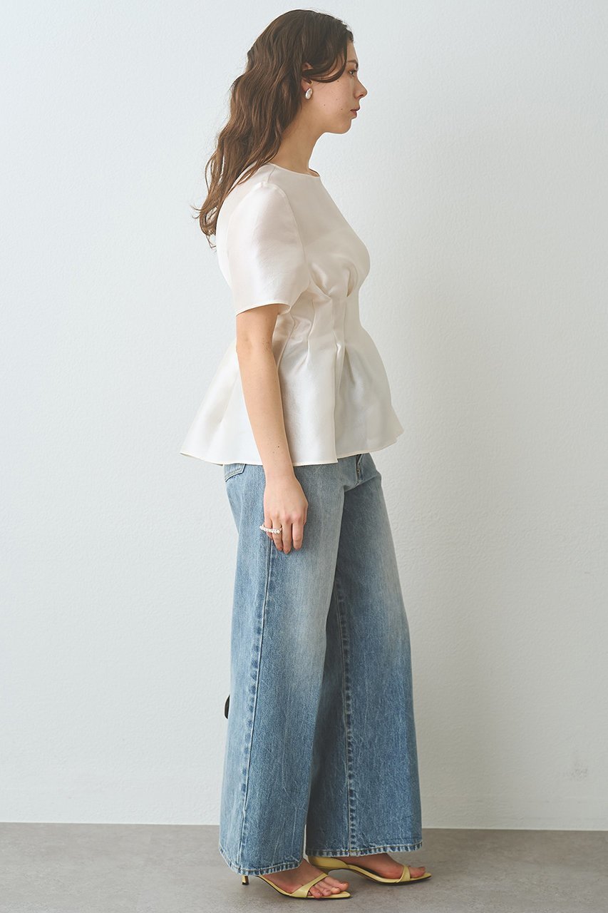 【ウィムガゼット/Whim Gazette】のオーガンジーペプラムブラウス 人気、トレンドファッション・服の通販 founy(ファニー) ファッション Fashion レディースファッション Fashion for Women トップス・カットソー Cut & Sew Tops シャツ・ブラウス・オフィスカジュアル Elegant Blouses & Button-Ups エレガント 上品 Elegant オーガンジー Organza Fabric ショート Short, Short Length シルク Silk, 100% Silk スリーブ Sleeve, Long Sleeve / Short Sleeve フォルム Silhouette, Form ペプラム Peplum, Flared Hem 新作・新入荷 New Arrivals / New In other-4|ID: prp329100004899629 ipo3291000000036658779