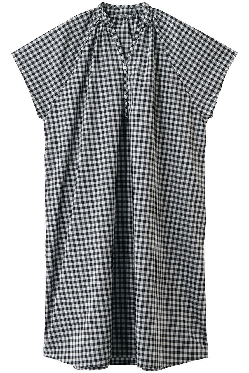 【ナナデコール/nanadecor】の【KO】ブロックチェックワンピース インテリア・キッズ・メンズ・レディースファッション・服の通販 founy(ファウニー) 　ファッション　Fashion　レディースファッション　Fashion for Women　ワンピース　Dresses　チュニック　Tunic Tops & Dresses　お家時間・ステイホーム　Stay Home / At Home　チェック　Check, Plaid, Tartan　チュニック　Tunic, Long Top　ブロック　Block, Solid Block Pattern　リラックス　Relax, Relaxed Fit　再入荷　Restock / Back in Stock　旅行　Travel　ブラック|ID: prp329100004899640 ipo3291000000036879754