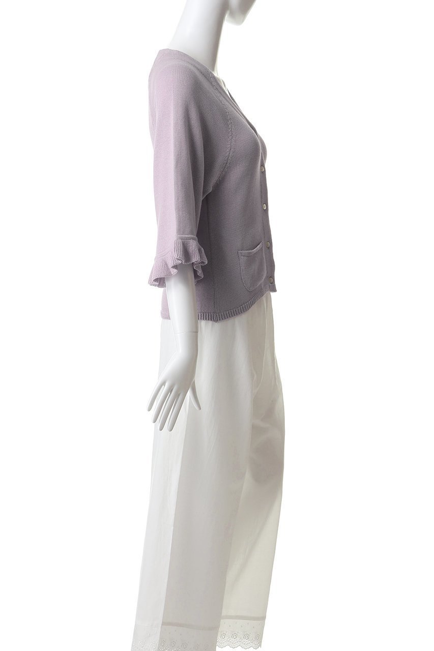 【ナナデコール/nanadecor】のオーガニックコットンフリルカーディガン 人気、トレンドファッション・服の通販 founy(ファニー) 　ファッション　Fashion　レディースファッション　Fashion for Women　トップス・カットソー　Cut & Sew Tops　ニット　Knit Tops & Sweaters　カーディガン・羽織り　Layered Style Cardigans　カーディガン　Cardigan, Knitwear　フリル　Frill, Ruffle　ポケット　Pocket, Pocket Detail　新作・新入荷　New Arrivals / New In　other-3|ID: prp329100004899642 ipo3291000000036658939