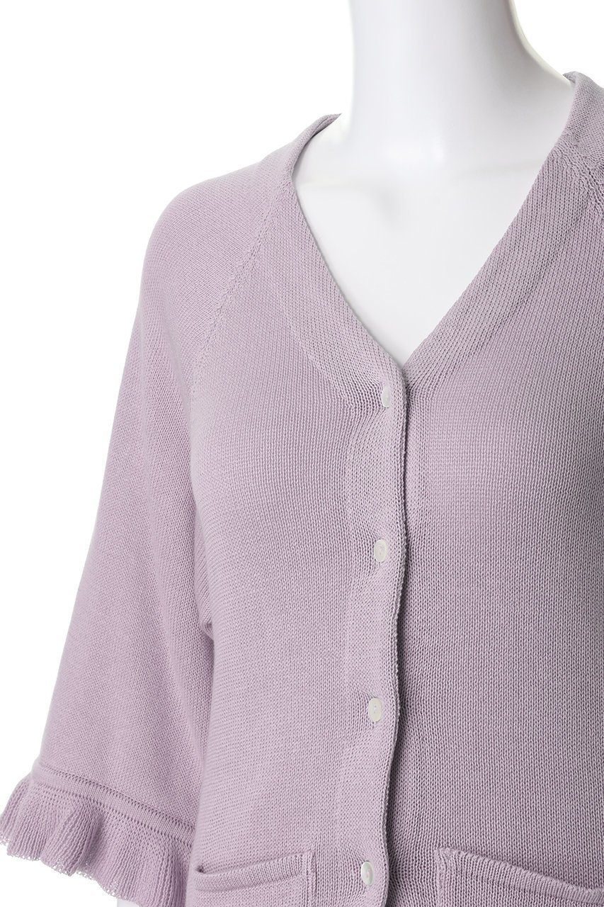 【ナナデコール/nanadecor】のオーガニックコットンフリルカーディガン 人気、トレンドファッション・服の通販 founy(ファニー) 　ファッション　Fashion　レディースファッション　Fashion for Women　トップス・カットソー　Cut & Sew Tops　ニット　Knit Tops & Sweaters　カーディガン・羽織り　Layered Style Cardigans　カーディガン　Cardigan, Knitwear　フリル　Frill, Ruffle　ポケット　Pocket, Pocket Detail　新作・新入荷　New Arrivals / New In　other-5|ID: prp329100004899642 ipo3291000000036658941