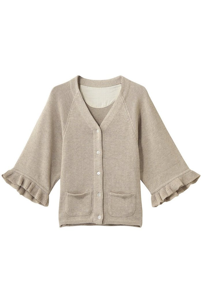 【ナナデコール/nanadecor】のオーガニックコットンフリルカーディガン インテリア・キッズ・メンズ・レディースファッション・服の通販 founy(ファニー) https://founy.com/ ファッション Fashion レディースファッション Fashion for Women トップス・カットソー Cut & Sew Tops ニット Knit Tops & Sweaters カーディガン・羽織り Layered Style Cardigans カーディガン Cardigan, Knitwear フリル Frill, Ruffle ポケット Pocket, Pocket Detail |ID: prp329100004899642 ipo3291000000036879762