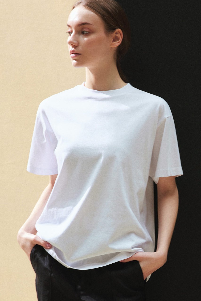 【ジェイドット/j.】の24番手オーガニックコットンTシャツ 人気、トレンドファッション・服の通販 founy(ファニー) 　ファッション　Fashion　レディースファッション　Fashion for Women　トップス・カットソー　Cut & Sew Tops　シャツ・ブラウス・オフィスカジュアル　Elegant Blouses & Button-Ups　ロングTシャツ・Tシャツ　Longline T-Shirts & Tees　カットソー・ベーシックTシャツ　Cut-and-Sewn Tops / Stretch Tees & Basics　カッティング　Cutting Detail　ショート　Short, Short Length　スリーブ　Sleeve, Long Sleeve / Short Sleeve　other-8|ID: prp329100004899648 ipo3291000000036659121