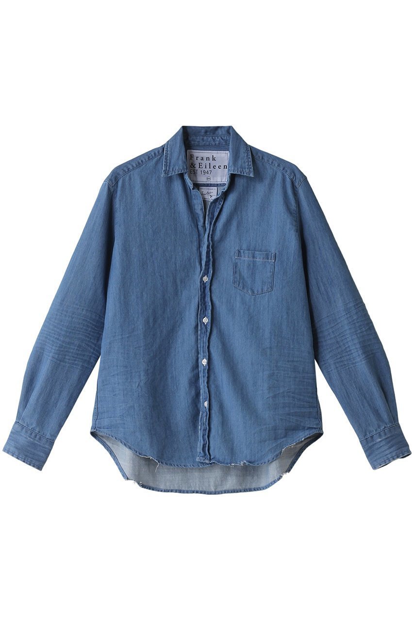 【フランク&アイリーン/Frank&Eileen】のEILEEN コアイタリアンインディゴデニム デニムシャツ 人気、トレンドファッション・服の通販 founy(ファニー) ファッション Fashion レディースファッション Fashion for Women トップス・カットソー Cut & Sew Tops シャツ・ブラウス・オフィスカジュアル Elegant Blouses & Button-Ups スリム Slim, Slim Fit スリーブ Sleeve, Long Sleeve / Short Sleeve デニム Denim, Jeans Material ロング Long, Long-Length 定番 Standard, Basic Item other-1|ID: prp329100004899649 ipo3291000000036659133