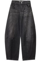 【プランク プロジェクト/PRANK PROJECT】のカーブコクーンデニム / Curved Cocoon Denim 人気、トレンドファッション・服の通販 founy(ファニー) ファッション Fashion レディースファッション Fashion for Women パンツ Pants & Trousers デニムパンツ・ジーンズ・美脚デニム Denim Jeans & Pants コンパクト Compact, Small Size デニム Denim, Jeans Material ロマンティック Romantic, Feminine Style ワイド Wide, Wide Fit 再入荷 Restock / Back in Stock thumbnail BLK(ブラック)|ID: prp329100004899668 ipo3291000000036659535