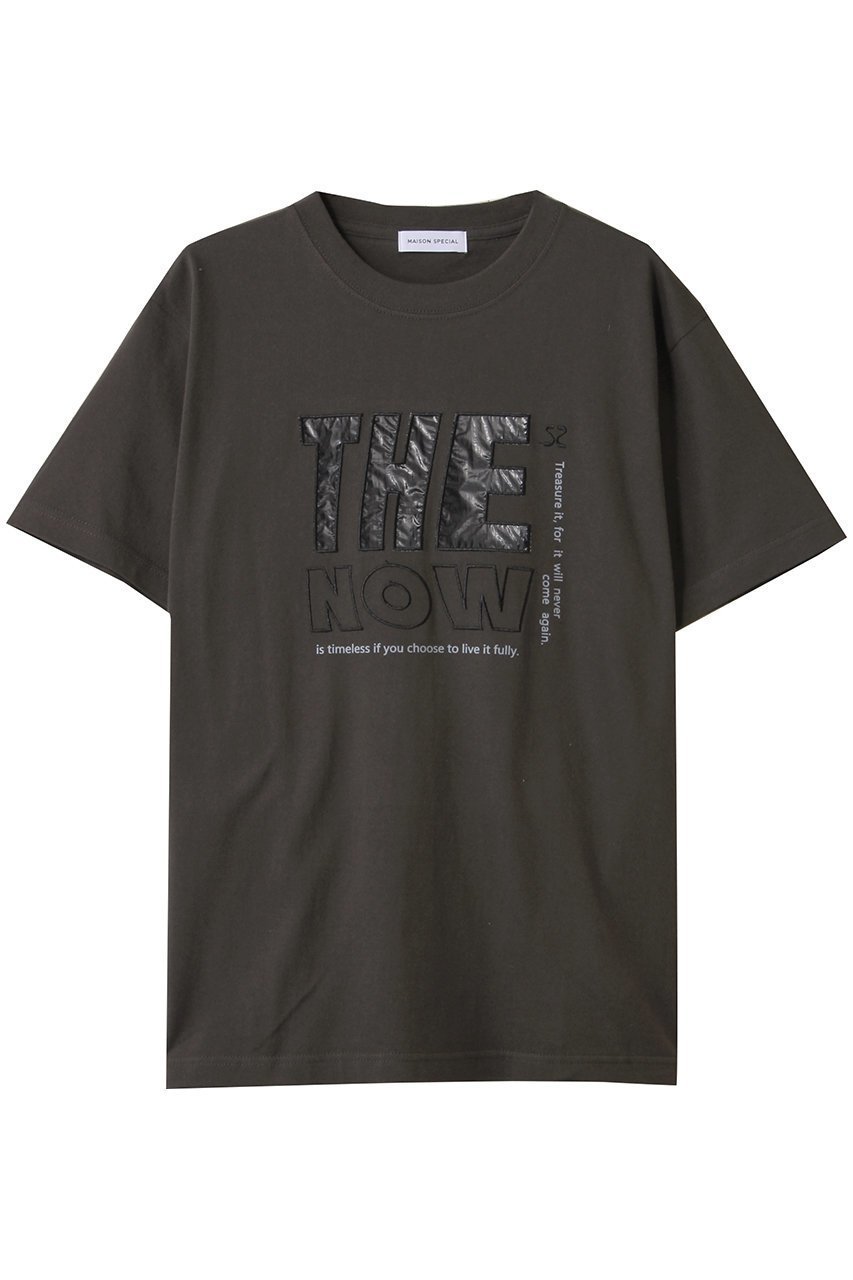 【メゾンスペシャル/MAISON SPECIAL】のTHE NOW Logo T-shirt/THE NOWロゴTシャツ 人気、トレンドファッション・服の通販 founy(ファニー) 　ファッション　Fashion　レディースファッション　Fashion for Women　トップス・カットソー　Cut & Sew Tops　シャツ・ブラウス・オフィスカジュアル　Elegant Blouses & Button-Ups　ロングTシャツ・Tシャツ　Longline T-Shirts & Tees　カットソー・ベーシックTシャツ　Cut-and-Sewn Tops / Stretch Tees & Basics　カットソー　Cut and Sewn Top　ショート　Short, Short Length　スリーブ　Sleeve, Long Sleeve / Short Sleeve　リラックス　Relax, Relaxed Fit　ロング　Long, Long-Length　夏　Summer　 other-1|ID: prp329100004899669 ipo3291000000036659546