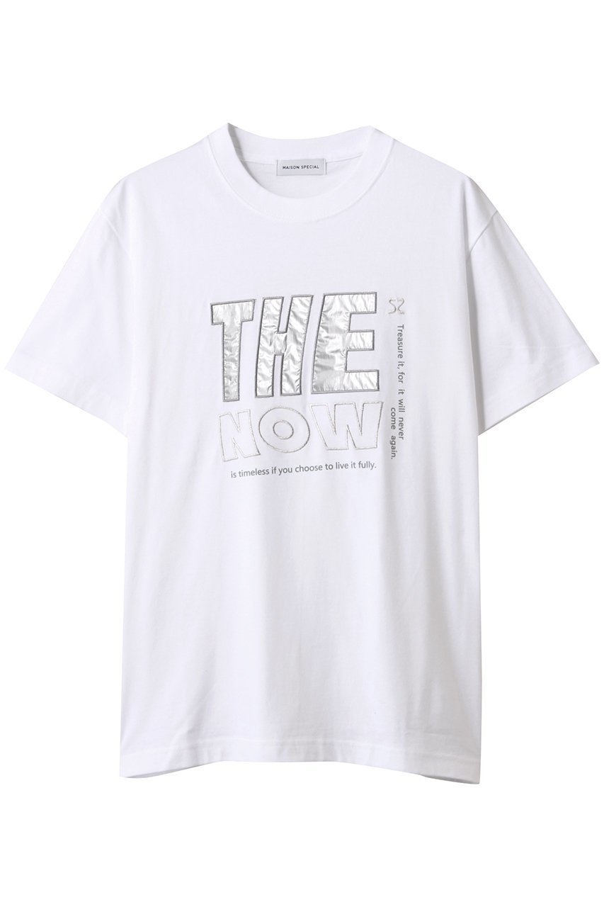 【メゾンスペシャル/MAISON SPECIAL】のTHE NOW Logo T-shirt/THE NOWロゴTシャツ インテリア・キッズ・メンズ・レディースファッション・服の通販 founy(ファニー) 　ファッション　Fashion　レディースファッション　Fashion for Women　トップス・カットソー　Cut & Sew Tops　シャツ・ブラウス・オフィスカジュアル　Elegant Blouses & Button-Ups　ロングTシャツ・Tシャツ　Longline T-Shirts & Tees　カットソー・ベーシックTシャツ　Cut-and-Sewn Tops / Stretch Tees & Basics　カットソー　Cut and Sewn Top　ショート　Short, Short Length　スリーブ　Sleeve, Long Sleeve / Short Sleeve　リラックス　Relax, Relaxed Fit　ロング　Long, Long-Length　夏　Summer　WHT(ホワイト)|ID: prp329100004899669 ipo3291000000036659548