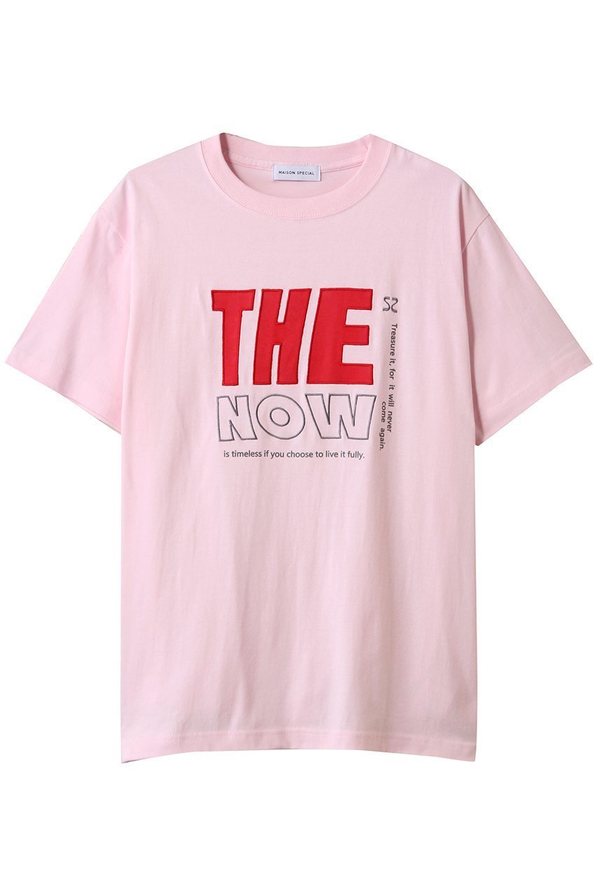 【メゾンスペシャル/MAISON SPECIAL】のTHE NOW Logo T-shirt/THE NOWロゴTシャツ インテリア・キッズ・メンズ・レディースファッション・服の通販 founy(ファニー) 　ファッション　Fashion　レディースファッション　Fashion for Women　トップス・カットソー　Cut & Sew Tops　シャツ・ブラウス・オフィスカジュアル　Elegant Blouses & Button-Ups　ロングTシャツ・Tシャツ　Longline T-Shirts & Tees　カットソー・ベーシックTシャツ　Cut-and-Sewn Tops / Stretch Tees & Basics　カットソー　Cut and Sewn Top　ショート　Short, Short Length　スリーブ　Sleeve, Long Sleeve / Short Sleeve　リラックス　Relax, Relaxed Fit　ロング　Long, Long-Length　夏　Summer　PNK(ピンク)|ID: prp329100004899669 ipo3291000000036659549