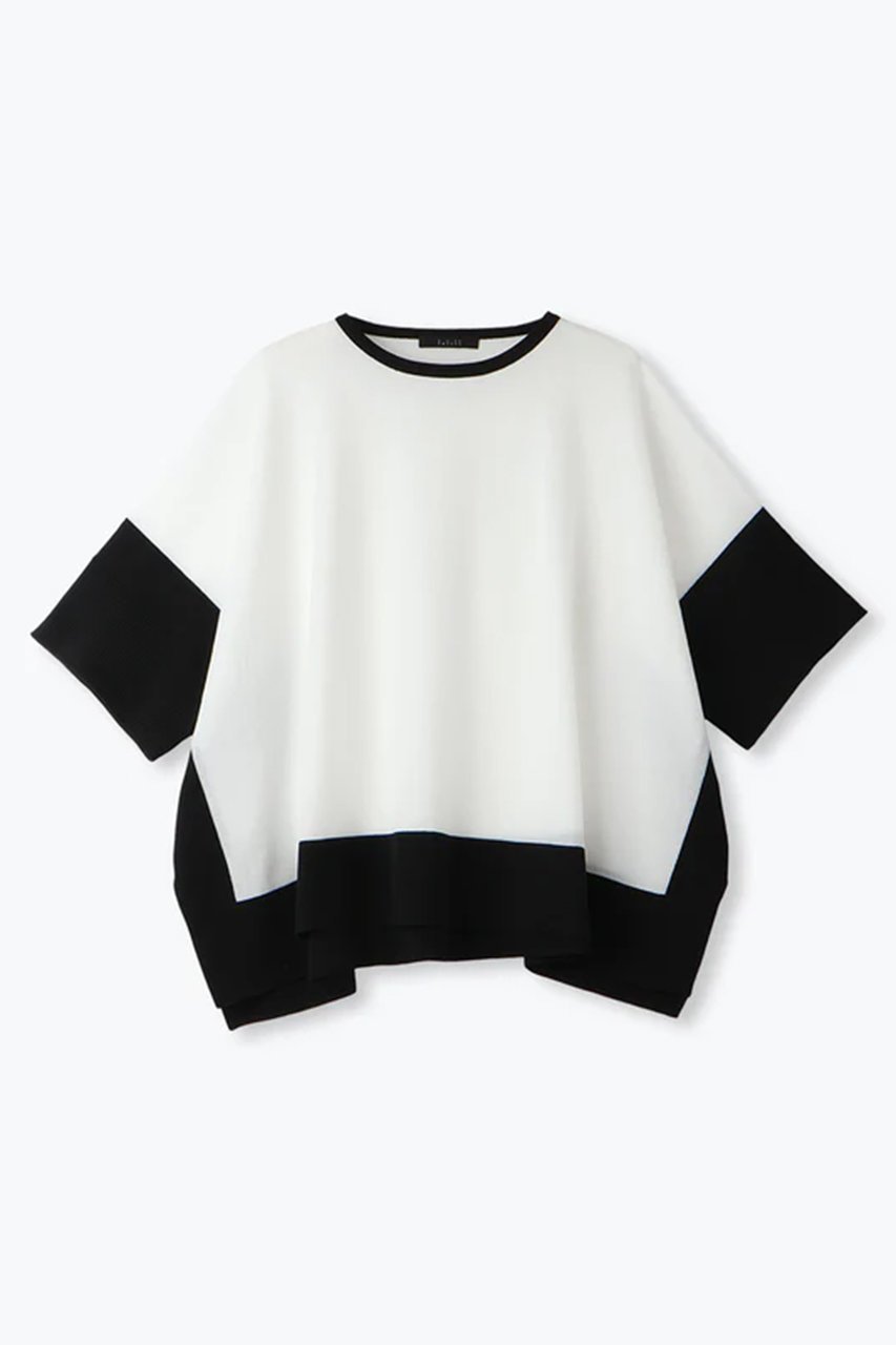 【レリル/lelill】のハイテクバイカラーケープ インテリア・キッズ・メンズ・レディースファッション・服の通販 founy(ファニー) 　ファッション　Fashion　レディースファッション　Fashion for Women　トップス・カットソー　Cut & Sew Tops　シャツ・ブラウス・オフィスカジュアル　Elegant Blouses & Button-Ups　ロングTシャツ・Tシャツ　Longline T-Shirts & Tees　カットソー・ベーシックTシャツ　Cut-and-Sewn Tops / Stretch Tees & Basics　ショート　Short, Short Length　スリーブ　Sleeve, Long Sleeve / Short Sleeve　ワイド　Wide, Wide Fit　夏　Summer　軽量　Lightweight, Ultra Light　オフホワイト|ID: prp329100004899692 ipo3291000000036659781