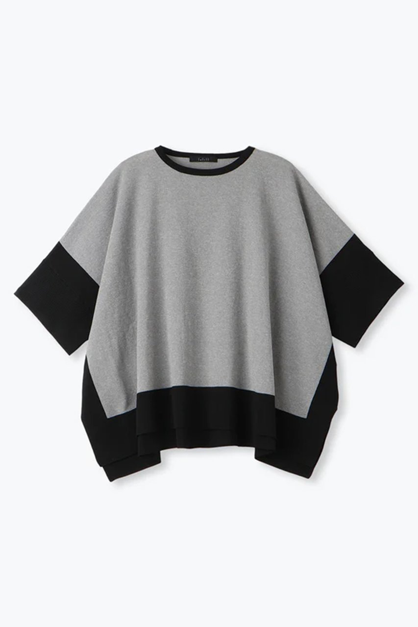 【レリル/lelill】のハイテクバイカラーケープ インテリア・キッズ・メンズ・レディースファッション・服の通販 founy(ファニー) 　ファッション　Fashion　レディースファッション　Fashion for Women　トップス・カットソー　Cut & Sew Tops　シャツ・ブラウス・オフィスカジュアル　Elegant Blouses & Button-Ups　ロングTシャツ・Tシャツ　Longline T-Shirts & Tees　カットソー・ベーシックTシャツ　Cut-and-Sewn Tops / Stretch Tees & Basics　ショート　Short, Short Length　スリーブ　Sleeve, Long Sleeve / Short Sleeve　ワイド　Wide, Wide Fit　夏　Summer　軽量　Lightweight, Ultra Light　グレー|ID: prp329100004899692 ipo3291000000036659782