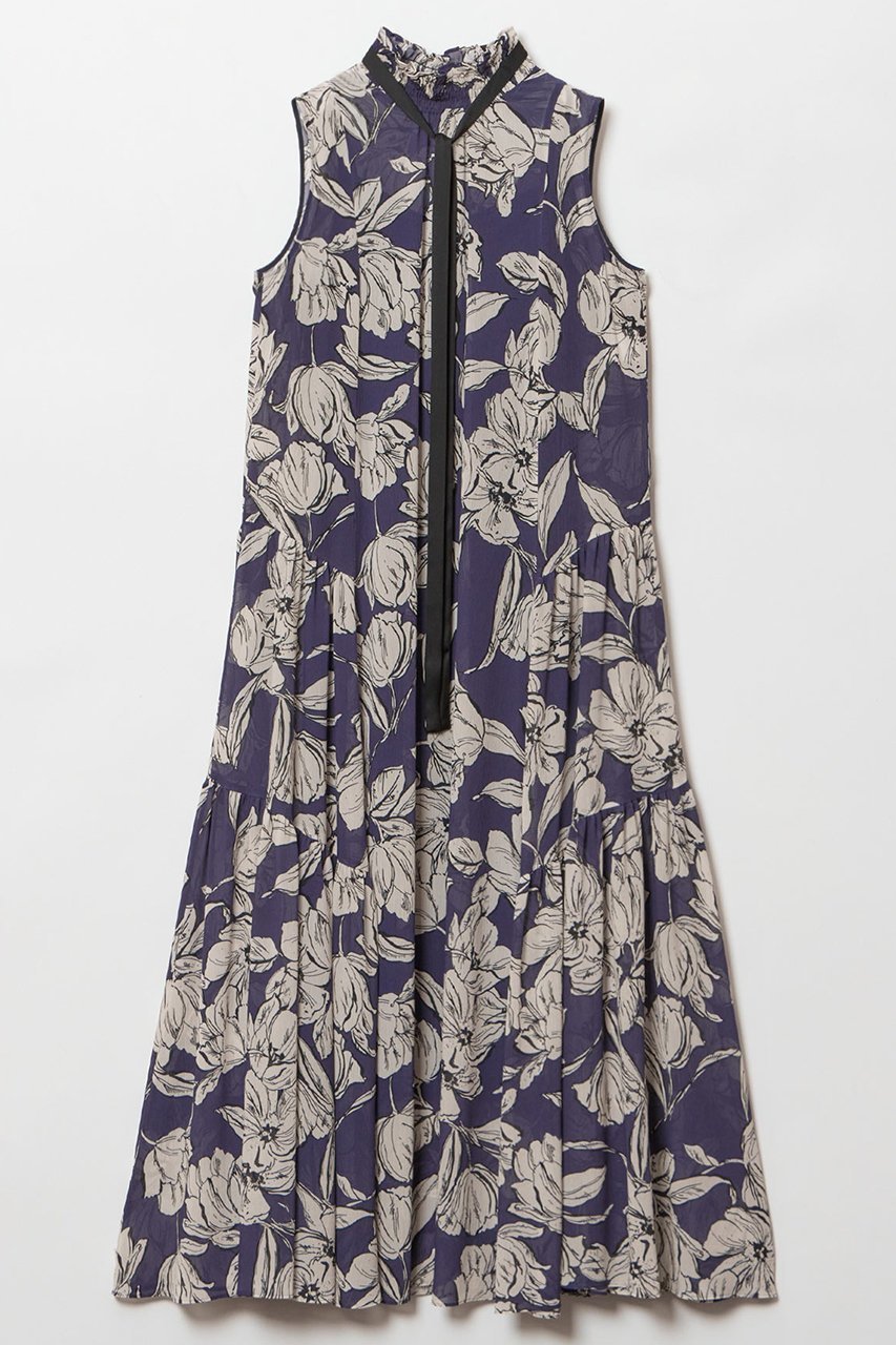 【アルアバイル/allureville】の楊柳シアーフラワープリントワンピース 人気、トレンドファッション・服の通販 founy(ファニー) ファッション Fashion レディースファッション Fashion for Women ワンピース Dresses チュニック Tunic Tops & Dresses イタリア Italy シアー Sheer, See-Through シャーリング Shirring, Ruched シンプル Simple, Minimal スタンド Stand Collar, Upright Stand チュニック Tunic, Long Top フリル Frill, Ruffle プリント Print, Printed Pattern ロング Long, Long-Length other-1|ID: prp329100004899696 ipo3291000000036659814