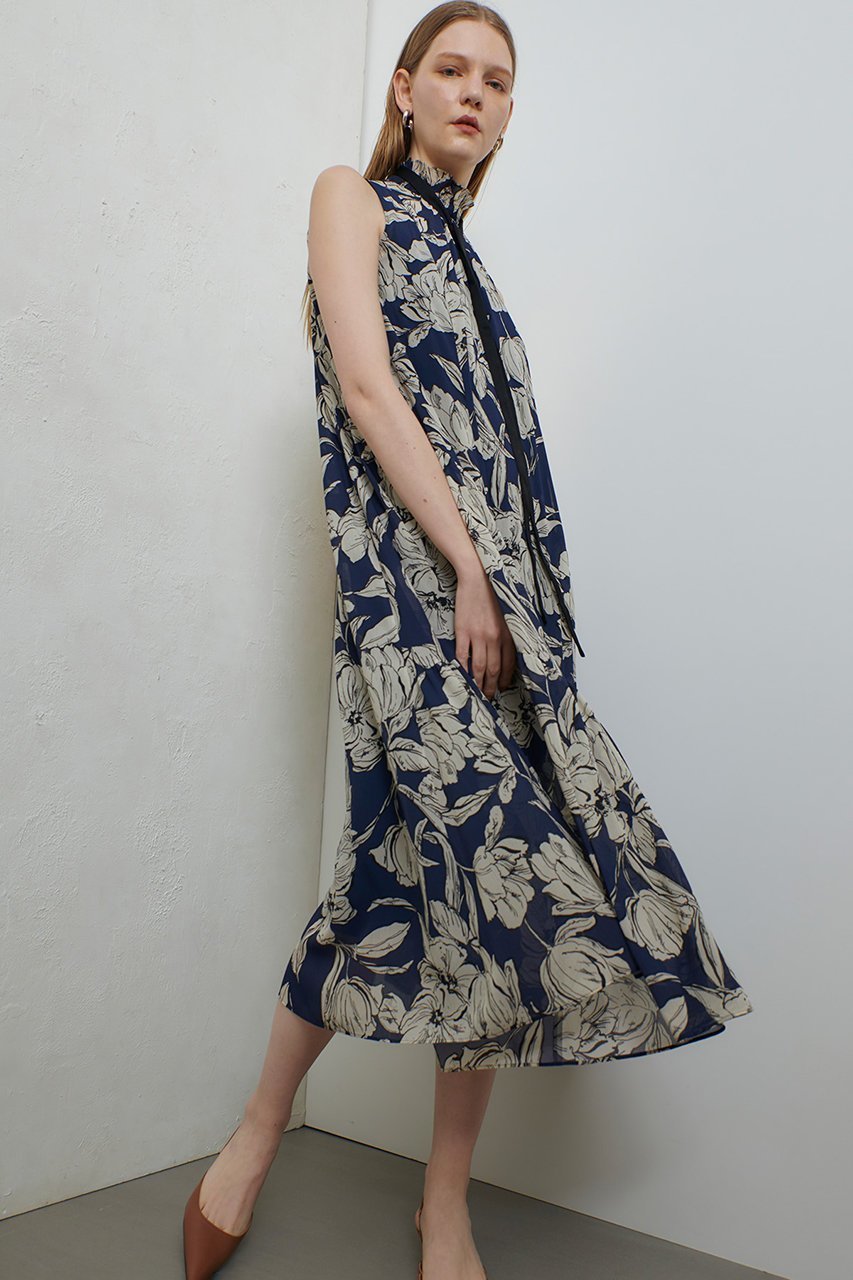 【アルアバイル/allureville】の楊柳シアーフラワープリントワンピース 人気、トレンドファッション・服の通販 founy(ファニー) ファッション Fashion レディースファッション Fashion for Women ワンピース Dresses チュニック Tunic Tops & Dresses イタリア Italy シアー Sheer, See-Through シャーリング Shirring, Ruched シンプル Simple, Minimal スタンド Stand Collar, Upright Stand チュニック Tunic, Long Top フリル Frill, Ruffle プリント Print, Printed Pattern ロング Long, Long-Length other-8|ID: prp329100004899696 ipo3291000000036659828