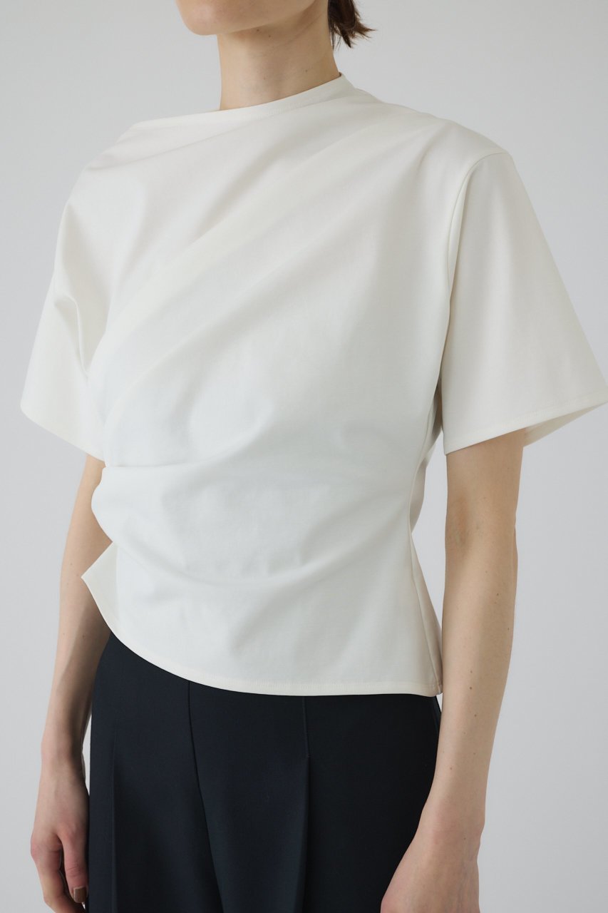 【リムアーク/RIM.ARK】のAsymmetry tuck cut tops/トップス 人気、トレンドファッション・服の通販 founy(ファニー) ファッション Fashion レディースファッション Fashion for Women トップス・カットソー Cut & Sew Tops シャツ・ブラウス・オフィスカジュアル Elegant Blouses & Button-Ups ロングTシャツ・Tシャツ Longline T-Shirts & Tees カットソー・ベーシックTシャツ Cut-and-Sewn Tops / Stretch Tees & Basics アシンメトリー Asymmetrical Style カットソー Cut and Sewn Top ショート Short, Short Length スマート Smart, Elegant スリーブ Sleeve, Long Sleeve / Short Sleeve セットアップ Set-Up, Coordinated Outfit ドレープ Drape, Draping Fabric モダン Modern, Contemporary other-2|ID: prp329100004899760 ipo3291000000036706170