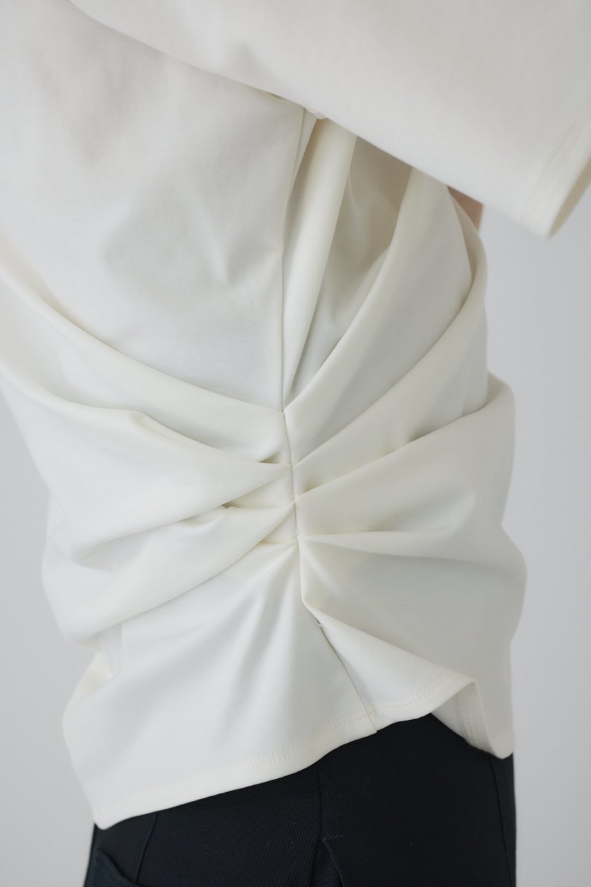 【リムアーク/RIM.ARK】のAsymmetry tuck cut tops/トップス 人気、トレンドファッション・服の通販 founy(ファニー) ファッション Fashion レディースファッション Fashion for Women トップス・カットソー Cut & Sew Tops シャツ・ブラウス・オフィスカジュアル Elegant Blouses & Button-Ups ロングTシャツ・Tシャツ Longline T-Shirts & Tees カットソー・ベーシックTシャツ Cut-and-Sewn Tops / Stretch Tees & Basics アシンメトリー Asymmetrical Style カットソー Cut and Sewn Top ショート Short, Short Length スマート Smart, Elegant スリーブ Sleeve, Long Sleeve / Short Sleeve セットアップ Set-Up, Coordinated Outfit ドレープ Drape, Draping Fabric モダン Modern, Contemporary other-8|ID: prp329100004899760 ipo3291000000036706181