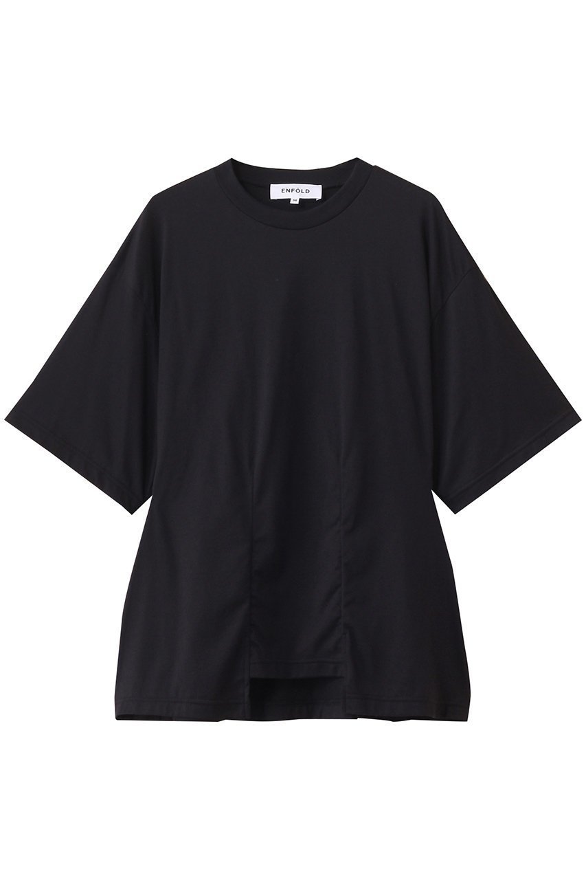 【エンフォルド/ENFOLD】のSHAPE T-SHIRT/Tシャツ インテリア・キッズ・メンズ・レディースファッション・服の通販 founy(ファニー) ファッション Fashion レディースファッション Fashion for Women トップス・カットソー Cut & Sew Tops シャツ・ブラウス・オフィスカジュアル Elegant Blouses & Button-Ups ロングTシャツ・Tシャツ Longline T-Shirts & Tees カットソー・ベーシックTシャツ Cut-and-Sewn Tops / Stretch Tees & Basics シェイプ Shape, Slim Fit ショート Short, Short Length スリーブ Sleeve, Long Sleeve / Short Sleeve リラックス Relax, Relaxed Fit エレガント 上品 Elegant ダークネイビー|ID: prp329100004899765 ipo3291000000036660267