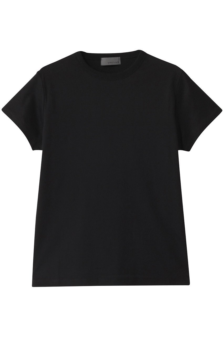 【アンクレイヴ/uncrave】のライトスムース コンパクトTシャツ インテリア・キッズ・メンズ・レディースファッション・服の通販 founy(ファニー) 　ファッション　Fashion　レディースファッション　Fashion for Women　トップス・カットソー　Cut & Sew Tops　シャツ・ブラウス・オフィスカジュアル　Elegant Blouses & Button-Ups　ロングTシャツ・Tシャツ　Longline T-Shirts & Tees　カットソー・ベーシックTシャツ　Cut-and-Sewn Tops / Stretch Tees & Basics　インナー　Innerwear　コンパクト　Compact, Small Size　ショート　Short, Short Length　スリーブ　Sleeve, Long Sleeve / Short Sleeve　定番　Standard, Basic Item　ブラック|ID: prp329100004899770 ipo3291000000036660317