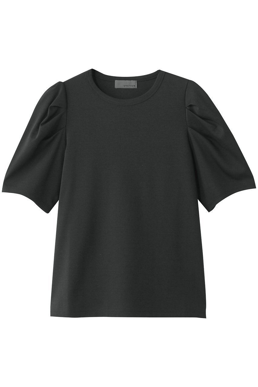 【アンクレイヴ/uncrave】のダブルフェイスジャージー ボリュームスリーブカットソー インテリア・キッズ・メンズ・レディースファッション・服の通販 founy(ファニー) 　ファッション　Fashion　レディースファッション　Fashion for Women　トップス・カットソー　Cut & Sew Tops　シャツ・ブラウス・オフィスカジュアル　Elegant Blouses & Button-Ups　ロングTシャツ・Tシャツ　Longline T-Shirts & Tees　カットソー・ベーシックTシャツ　Cut-and-Sewn Tops / Stretch Tees & Basics　ボリューム袖・フリルスリーブブラウス　Voluminous & Ruffle Sleeves / Puffy Sleeve Tops　カットソー　Cut and Sewn Top　コンパクト　Compact, Small Size　ショート　Short, Short Length　シルケット　Silket, Silky Cotton　スリーブ　Sleeve, Long Sleeve / Short Sleeve　トレンド　Trend, Trending Now　モダン　Modern, Contemporary　スレート|ID: prp329100004899778 ipo3291000000036660422