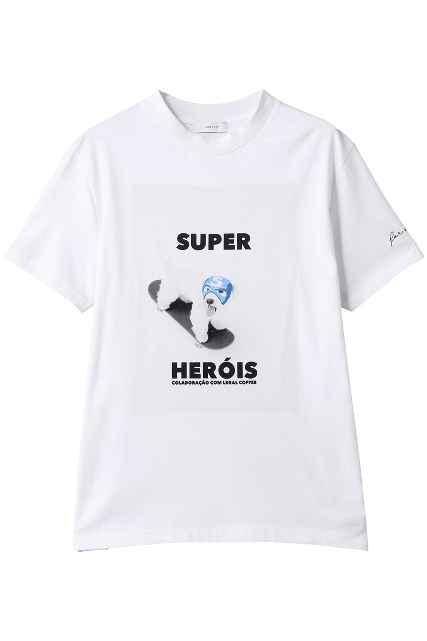 【プルミエ アロンディスモン/1er Arrondissement】のNOMADIS Tシャツ 人気、トレンドファッション・服の通販 founy(ファニー) 　ファッション　Fashion　レディースファッション　Fashion for Women　トップス・カットソー　Cut & Sew Tops　シャツ・ブラウス・オフィスカジュアル　Elegant Blouses & Button-Ups　ロングTシャツ・Tシャツ　Longline T-Shirts & Tees　カットソー・ベーシックTシャツ　Cut-and-Sewn Tops / Stretch Tees & Basics　ショート　Short, Short Length　スリーブ　Sleeve, Long Sleeve / Short Sleeve　デニム　Denim, Jeans Material　バランス　Balance, Style Balance　フェミニン　Feminine, Girly　プリント　Print, Printed Pattern　ボトム　Bottoms, Lower Wear　 other-1|ID: prp329100004899779 ipo3291000000036660431