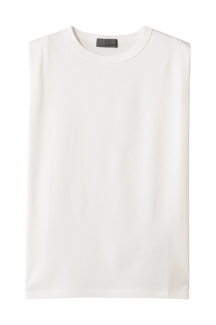 【アンクレイヴ/uncrave】のダブルフェイスジャージー ノースリーブカットソー インテリア・キッズ・メンズ・レディースファッション・服の通販 founy(ファニー) 　ファッション　Fashion　レディースファッション　Fashion for Women　トップス・カットソー　Cut & Sew Tops　キャミソール&ノースリーブ　Camisoles & Sleeveless Tops　シャツ・ブラウス・オフィスカジュアル　Elegant Blouses & Button-Ups　ロングTシャツ・Tシャツ　Longline T-Shirts & Tees　カットソー・ベーシックTシャツ　Cut-and-Sewn Tops / Stretch Tees & Basics　カットソー　Cut and Sewn Top　キャミソール　Camisole, Spaghetti Strap Top　ショルダー　Shoulder, Shoulder Strap　シルケット　Silket, Silky Cotton　タンク　Tank Top, Sleeveless Top　ダブル　Double, Double-Breasted　ノースリーブ　Sleeveless, No-Sleeve　フェイス　Face, Facial Design　定番　Standard, Basic Item　オフ|ID: prp329100004899795 ipo3291000000036660578