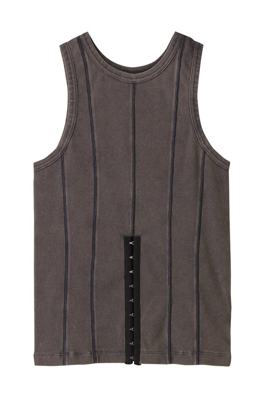 【プランク プロジェクト/PRANK PROJECT】の2WAYフックアイタンク / 2WAY Hook Eye Tank 人気、トレンドファッション・服の通販 founy(ファニー) 　ファッション　Fashion　レディースファッション　Fashion for Women　トップス・カットソー　Cut & Sew Tops　キャミソール&ノースリーブ　Camisoles & Sleeveless Tops　シャツ・ブラウス・オフィスカジュアル　Elegant Blouses & Button-Ups　ロングTシャツ・Tシャツ　Longline T-Shirts & Tees　カットソー・ベーシックTシャツ　Cut-and-Sewn Tops / Stretch Tees & Basics　アメリカン　American Style　インナー　Innerwear　キャミソール　Camisole, Spaghetti Strap Top　スリーブ　Sleeve, Long Sleeve / Short Sleeve　タンク　Tank Top, Sleeveless Top　ビンテージ　Vintage, Retro Style　フロント　Front, Front Design　プレート　Plate, Dish　ヘムライン　Hemline, Bottom Cut　ロング　Long, Long-Length　夏　Summer　 other-1|ID: prp329100004899804 ipo3291000000036660658