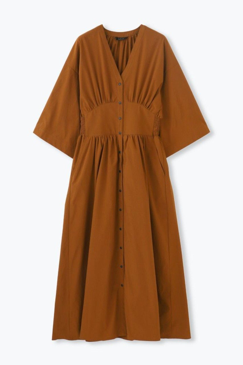 【レリル/lelill】のハイテク レースアップドレス インテリア・キッズ・メンズ・レディースファッション・服の通販 founy(ファウニー) 　ファッション　Fashion　レディースファッション　Fashion for Women　ワンピース　Dresses　フォーマル・パーティードレス・結婚式用ドレス　Elegant & Casual Dresses　チュニック　Tunic Tops & Dresses　サマー　Summer, Summer Style　スリーブ　Sleeve, Long Sleeve / Short Sleeve　チュニック　Tunic, Long Top　ドレス　Dress, One-Piece　フィット　Fit, Slim Fit　フレア　Flare, Flared　レース　Lace, Lace Fabric　吸水　Absorbent, Quick-Dry　夏　Summer　ブラウン|ID: prp329100004899849 ipo3291000000036906294