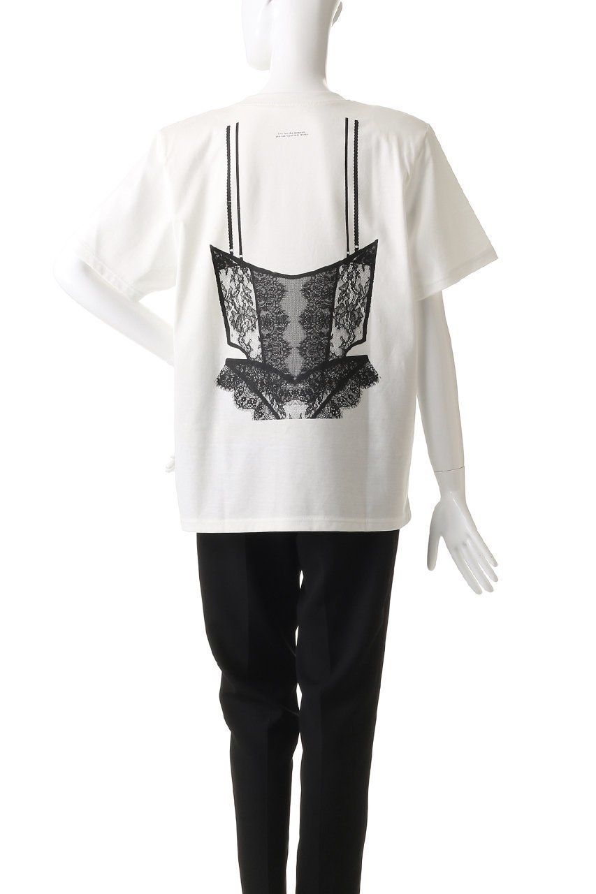 【プランク プロジェクト/PRANK PROJECT】のトロンブルイユランジェリーTEE/ Trombouille Lingerie Tee 人気、トレンドファッション・服の通販 founy(ファニー) 　ファッション　Fashion　レディースファッション　Fashion for Women　下着・ランジェリー　Lingerie & Intimates　その他ランジェリー・インナーアイテム　Other Lingerie / Intimates　トップス・カットソー　Cut & Sew Tops　ショート　Short, Short Length　スリーブ　Sleeve, Long Sleeve / Short Sleeve　バランス　Balance, Style Balance　プリント　Print, Printed Pattern　ランジェリー　Lingerie, Intimate Wear　レース　Lace, Lace Fabric　other-4|ID: prp329100004899854 ipo3291000000036661192