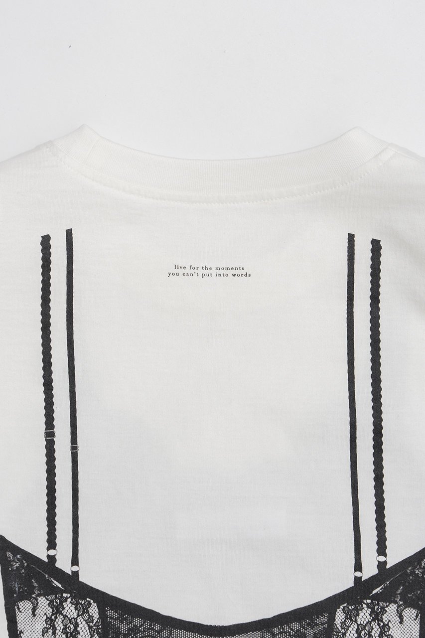 【プランク プロジェクト/PRANK PROJECT】のトロンブルイユランジェリーTEE/ Trombouille Lingerie Tee 人気、トレンドファッション・服の通販 founy(ファニー) 　ファッション　Fashion　レディースファッション　Fashion for Women　下着・ランジェリー　Lingerie & Intimates　その他ランジェリー・インナーアイテム　Other Lingerie / Intimates　トップス・カットソー　Cut & Sew Tops　ショート　Short, Short Length　スリーブ　Sleeve, Long Sleeve / Short Sleeve　バランス　Balance, Style Balance　プリント　Print, Printed Pattern　ランジェリー　Lingerie, Intimate Wear　レース　Lace, Lace Fabric　other-8|ID: prp329100004899854 ipo3291000000036661196