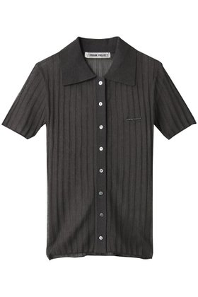 【プランク プロジェクト/PRANK PROJECT】 リブニットポロシャツ / Ribbed Knit Polo Shirt人気、トレンドファッション・服の通販 founy(ファニー) ファッション Fashion レディースファッション Fashion for Women トップス・カットソー Cut & Sew Tops ニット Knit Tops & Sweaters シャツ・ブラウス・オフィスカジュアル Elegant Blouses & Button-Ups ロングTシャツ・Tシャツ Longline T-Shirts & Tees ポロシャツ・きれいめカジュアル Smart-Casual Polo Tops カットソー・ベーシックTシャツ Cut-and-Sewn Tops / Stretch Tees & Basics シアー Sheer, See-Through ショート Short, Short Length ストライプ Stripe, Striped Pattern スリーブ Sleeve, Long Sleeve / Short Sleeve トレンド Trend, Trending Now フィット Fit, Slim Fit ワイドリブ Wide Rib, Wide Ribbed Knit |ID:prp329100004899857