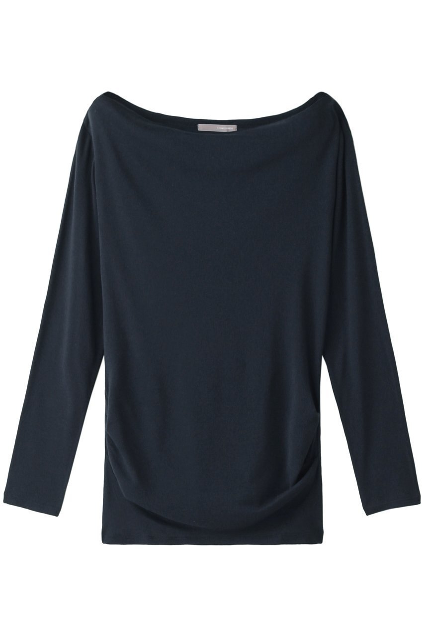 【フォーコーナーズ/+FOUR CORNERS】のハーフミラノ オフショルダーロングスリーブ プルオーバー 人気、トレンドファッション・服の通販 founy(ファニー) 　ファッション　Fashion　レディースファッション　Fashion for Women　トップス・カットソー　Cut & Sew Tops　シャツ・ブラウス・オフィスカジュアル　Elegant Blouses & Button-Ups　ロングTシャツ・Tシャツ　Longline T-Shirts & Tees　カジュアルプルオーバー・ニットトップス　Pullovers & Knit Tops / Casual Pullovers　カットソー・ベーシックTシャツ　Cut-and-Sewn Tops / Stretch Tees & Basics　ショート　Short, Short Length　スリーブ　Sleeve, Long Sleeve / Short Sleeve　デコルテ　Décolleté, Neckline　ハーフ　Half, Half-Length　ベーシック　Basic, Essential　ミラノ　Milano Style, Italian-Inspired　ロング　Long, Long-Length　エレガント 上品　Elegant　 other-1|ID: prp329100004899862 ipo3291000000036661370