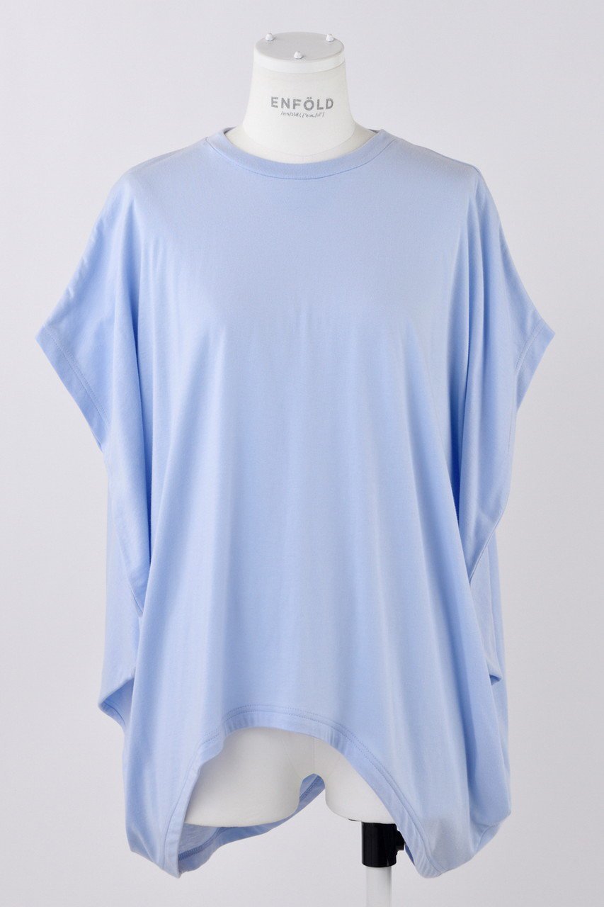 【エンフォルド/ENFOLD】のWING SNAPES T-SHIRT/Tシャツ インテリア・キッズ・メンズ・レディースファッション・服の通販 founy(ファニー) 　ファッション　Fashion　レディースファッション　Fashion for Women　トップス・カットソー　Cut & Sew Tops　シャツ・ブラウス・オフィスカジュアル　Elegant Blouses & Button-Ups　ロングTシャツ・Tシャツ　Longline T-Shirts & Tees　カットソー・ベーシックTシャツ　Cut-and-Sewn Tops / Stretch Tees & Basics　ショート　Short, Short Length　スリーブ　Sleeve, Long Sleeve / Short Sleeve　ライトブルー|ID: prp329100004899882 ipo3291000000036661676