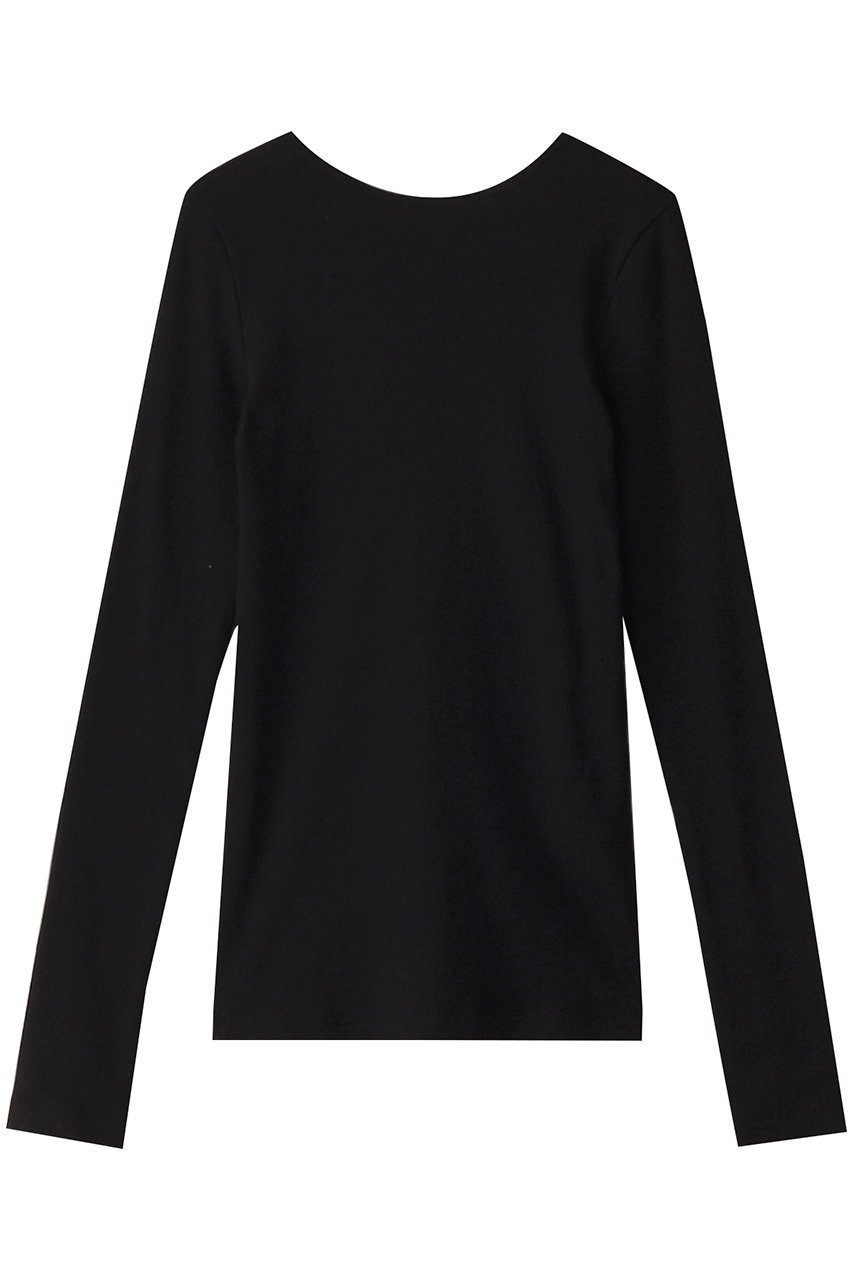 【ヒューエルミュージアム/hueLe Museum】の【hLM】ソフトテレコロングTシャツ インテリア・キッズ・メンズ・レディースファッション・服の通販 founy(ファニー) ファッション Fashion レディースファッション Fashion for Women トップス・カットソー Cut & Sew Tops シャツ・ブラウス・オフィスカジュアル Elegant Blouses & Button-Ups ロングTシャツ・Tシャツ Longline T-Shirts & Tees カットソー・ベーシックTシャツ Cut-and-Sewn Tops / Stretch Tees & Basics インナー Innerwear コンパクト Compact, Small Size シンプル Simple, Minimal スリーブ Sleeve, Long Sleeve / Short Sleeve ロング Long, Long-Length 再入荷 Restock / Back in Stock ブラック|ID: prp329100004899892 ipo3291000000036661782