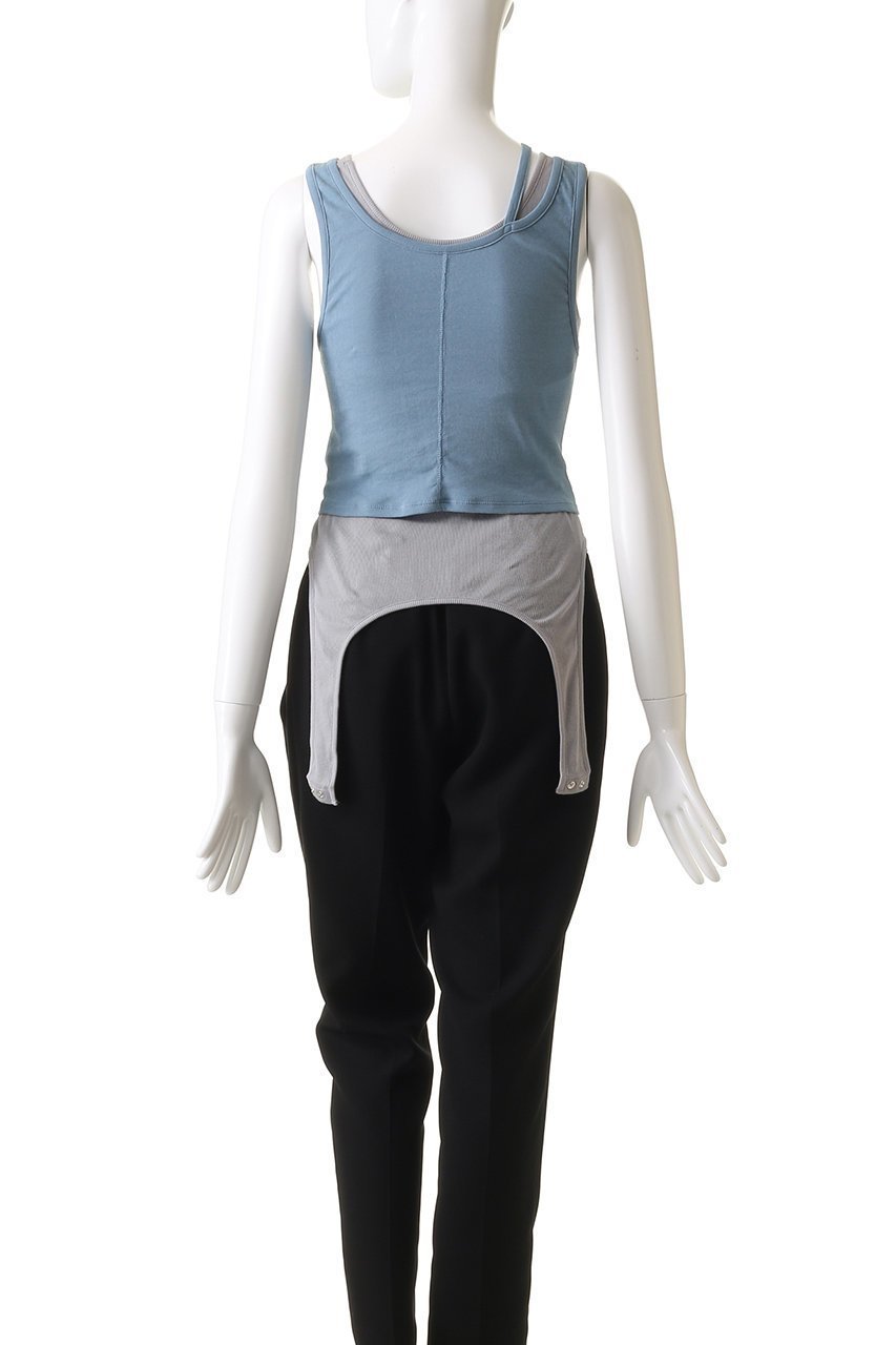 【プランク プロジェクト/PRANK PROJECT】の2ネックレイヤードタンク / 2 Neck Layered Tank 人気、トレンドファッション・服の通販 founy(ファニー) 　ファッション　Fashion　レディースファッション　Fashion for Women　トップス・カットソー　Cut & Sew Tops　キャミソール&ノースリーブ　Camisoles & Sleeveless Tops　シャツ・ブラウス・オフィスカジュアル　Elegant Blouses & Button-Ups　ロングTシャツ・Tシャツ　Longline T-Shirts & Tees　カットソー・ベーシックTシャツ　Cut-and-Sewn Tops / Stretch Tees & Basics　インナー　Innerwear　エアリー　Airy Texture　カットソー　Cut and Sewn Top　キャミソール　Camisole, Spaghetti Strap Top　タンク　Tank Top, Sleeveless Top　テレコ　Ribbed, Rib Stitch　other-4|ID: prp329100004899893 ipo3291000000036661795