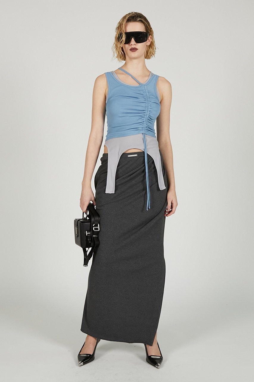 【プランク プロジェクト/PRANK PROJECT】の2ネックレイヤードタンク / 2 Neck Layered Tank 人気、トレンドファッション・服の通販 founy(ファニー) 　ファッション　Fashion　レディースファッション　Fashion for Women　トップス・カットソー　Cut & Sew Tops　キャミソール&ノースリーブ　Camisoles & Sleeveless Tops　シャツ・ブラウス・オフィスカジュアル　Elegant Blouses & Button-Ups　ロングTシャツ・Tシャツ　Longline T-Shirts & Tees　カットソー・ベーシックTシャツ　Cut-and-Sewn Tops / Stretch Tees & Basics　インナー　Innerwear　エアリー　Airy Texture　カットソー　Cut and Sewn Top　キャミソール　Camisole, Spaghetti Strap Top　タンク　Tank Top, Sleeveless Top　テレコ　Ribbed, Rib Stitch　other-8|ID: prp329100004899893 ipo3291000000036661799