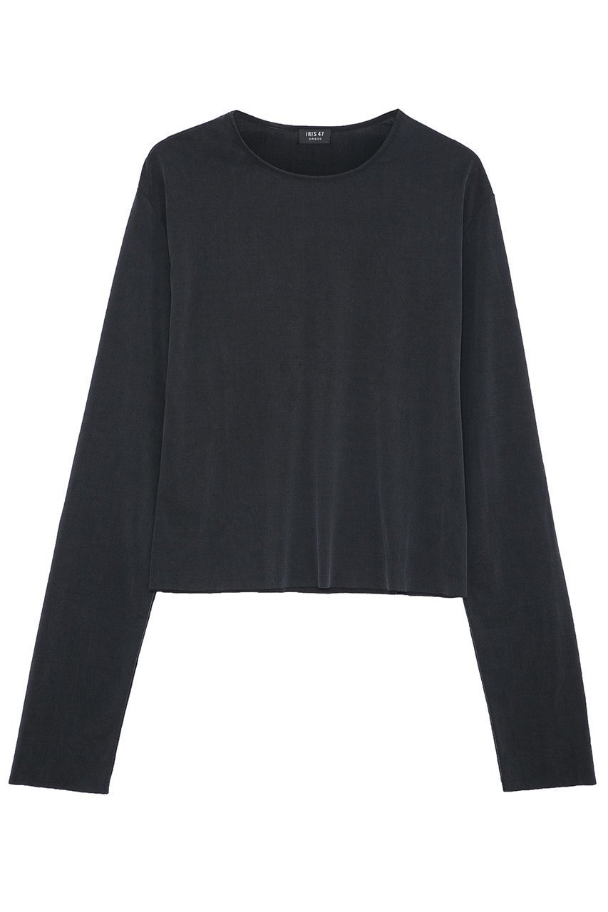 【イリスフォーセブン/IRIS 47】のvelvety long トップス 人気、トレンドファッション・服の通販 founy(ファニー) 　ファッション　Fashion　レディースファッション　Fashion for Women　トップス・カットソー　Cut & Sew Tops　シャツ・ブラウス・オフィスカジュアル　Elegant Blouses & Button-Ups　ロングTシャツ・Tシャツ　Longline T-Shirts & Tees　カットソー・ベーシックTシャツ　Cut-and-Sewn Tops / Stretch Tees & Basics　エレガント 上品　Elegant　カットソー　Cut and Sewn Top　シンプル　Simple, Minimal　スリーブ　Sleeve, Long Sleeve / Short Sleeve　ドレープ　Drape, Draping Fabric　ロング　Long, Long-Length　 other-1|ID: prp329100004900069 ipo3291000000036662934