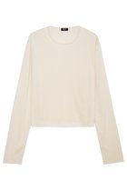 【イリスフォーセブン/IRIS 47】のvelvety long トップス 人気、トレンドファッション・服の通販 founy(ファニー) ファッション Fashion レディースファッション Fashion for Women トップス・カットソー Cut & Sew Tops シャツ・ブラウス・オフィスカジュアル Elegant Blouses & Button-Ups ロングTシャツ・Tシャツ Longline T-Shirts & Tees カットソー・ベーシックTシャツ Cut-and-Sewn Tops / Stretch Tees & Basics エレガント 上品 Elegant カットソー Cut and Sewn Top シンプル Simple, Minimal スリーブ Sleeve, Long Sleeve / Short Sleeve ドレープ Drape, Draping Fabric ロング Long, Long-Length thumbnail エクリュ|ID: prp329100004900069 ipo3291000000036662937