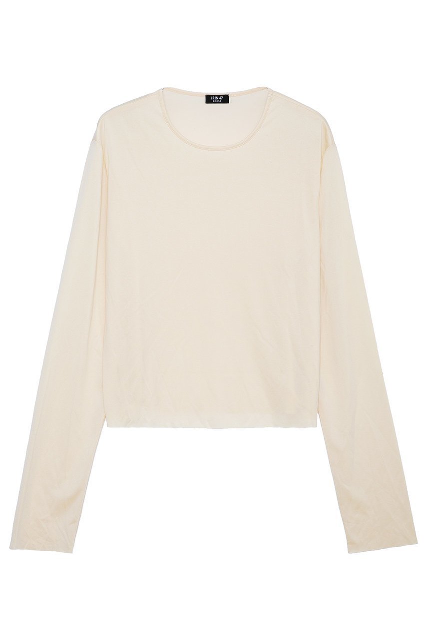 【イリスフォーセブン/IRIS 47】のvelvety long トップス インテリア・キッズ・メンズ・レディースファッション・服の通販 founy(ファニー) 　ファッション　Fashion　レディースファッション　Fashion for Women　トップス・カットソー　Cut & Sew Tops　シャツ・ブラウス・オフィスカジュアル　Elegant Blouses & Button-Ups　ロングTシャツ・Tシャツ　Longline T-Shirts & Tees　カットソー・ベーシックTシャツ　Cut-and-Sewn Tops / Stretch Tees & Basics　エレガント 上品　Elegant　カットソー　Cut and Sewn Top　シンプル　Simple, Minimal　スリーブ　Sleeve, Long Sleeve / Short Sleeve　ドレープ　Drape, Draping Fabric　ロング　Long, Long-Length　エクリュ|ID: prp329100004900069 ipo3291000000036662937