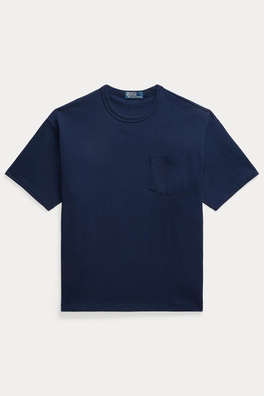 【ラルフローレン/RALPH LAUREN / MEN】の【MEN】【POLO RALPH LAUREN】ビッグ フィット ヘビーウェイト ジャージー Tシャツ インテリア・キッズ・メンズ・レディースファッション・服の通販 founy(ファニー) 　ファッション　Fashion　メンズファッション　Fashion for Men　トップス・カットソー　Cut & Sew Tops　メンズシャツ　Shirts　ショート　Short, Short Length　シンプル　Simple, Minimal　スリーブ　Sleeve, Long Sleeve / Short Sleeve　パッチ　Patch, Appliqué　ビッグ　Big, Oversized　フィット　Fit, Slim Fit　ポケット　Pocket, Pocket Detail　リラックス　Relax, Relaxed Fit　半袖　Short Sleeve, Half Sleeve　ネイビー|ID: prp329100004900087 ipo3291000000036663076