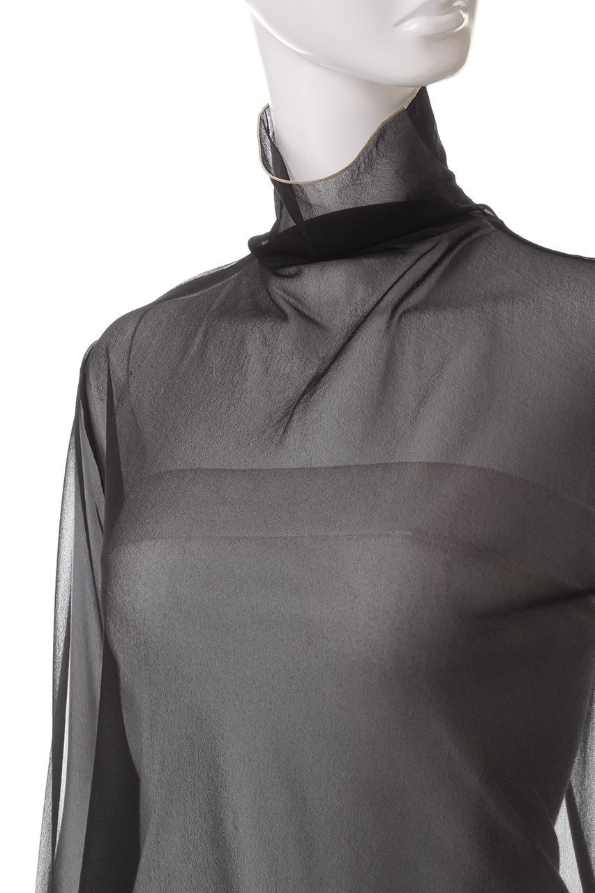 【ヒューエルミュージアム/hueLe Museum】の【STUMBLY】Sheer Jersey 人気、トレンドファッション・服の通販 founy(ファニー) ファッション Fashion レディースファッション Fashion for Women トップス・カットソー Cut & Sew Tops シャツ・ブラウス・オフィスカジュアル Elegant Blouses & Button-Ups ロングTシャツ・Tシャツ Longline T-Shirts & Tees カットソー・ベーシックTシャツ Cut-and-Sewn Tops / Stretch Tees & Basics シアー Sheer, See-Through シンプル Simple, Minimal スリーブ Sleeve, Long Sleeve / Short Sleeve デニム Denim, Jeans Material ハイネック High Neck, Mock Neck ロング Long, Long-Length エレガント 上品 Elegant 今季 This Season, Current Season other-5|ID: prp329100004900201 ipo3291000000036663936