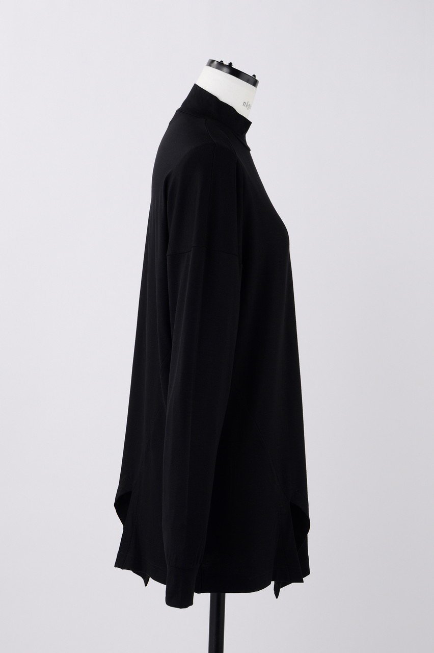 【ナゴンスタンス/nagonstans】のリヨセルベア天竺 ハイネックアシンメロンT 人気、トレンドファッション・服の通販 founy(ファニー) 　ファッション　Fashion　レディースファッション　Fashion for Women　トップス・カットソー　Cut & Sew Tops　シャツ・ブラウス・オフィスカジュアル　Elegant Blouses & Button-Ups　ロングTシャツ・Tシャツ　Longline T-Shirts & Tees　カットソー・ベーシックTシャツ　Cut-and-Sewn Tops / Stretch Tees & Basics　インナー　Innerwear　スリット　Slit, Slit Detail　スリーブ　Sleeve, Long Sleeve / Short Sleeve　ハイネック　High Neck, Mock Neck　ロング　Long, Long-Length　other-4|ID: prp329100004900233 ipo3291000000036708490