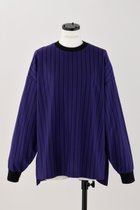 【ナゴンスタンス/nagonstans】のストライプ天竺 ロンT 人気、トレンドファッション・服の通販 founy(ファニー) ファッション Fashion レディースファッション Fashion for Women トップス・カットソー Cut & Sew Tops シャツ・ブラウス・オフィスカジュアル Elegant Blouses & Button-Ups ロングTシャツ・Tシャツ Longline T-Shirts & Tees カットソー・ベーシックTシャツ Cut-and-Sewn Tops / Stretch Tees & Basics シンプル Simple, Minimal ストライプ Stripe, Striped Pattern スリット Slit, Slit Detail スリーブ Sleeve, Long Sleeve / Short Sleeve ボックス Boxy, Box Shape ロング Long, Long-Length thumbnail Grape|ID: prp329100004900255 ipo3291000000036664414