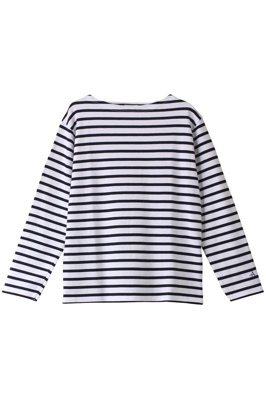 【マルティニーク/martinique】の【Armor-lux】ベーシックフィットボートネック長袖 インテリア・キッズ・メンズ・レディースファッション・服の通販 founy(ファニー) 　ファッション　Fashion　レディースファッション　Fashion for Women　トップス・カットソー　Cut & Sew Tops　シャツ・ブラウス・オフィスカジュアル　Elegant Blouses & Button-Ups　ロングTシャツ・Tシャツ　Longline T-Shirts & Tees　カットソー・ベーシックTシャツ　Cut-and-Sewn Tops / Stretch Tees & Basics　カットソー　Cut and Sewn Top　スリーブ　Sleeve, Long Sleeve / Short Sleeve　フィット　Fit, Slim Fit　フランス　France, French　ベーシック　Basic, Essential　ボーダー　Border, Stripe　ロング　Long, Long-Length　ワーク　Workwear, Utility Style　定番　Standard, Basic Item　長袖　Long Sleeve, Full Sleeve　ホワイト×ネイビー|ID: prp329100004900260 ipo3291000000036664447