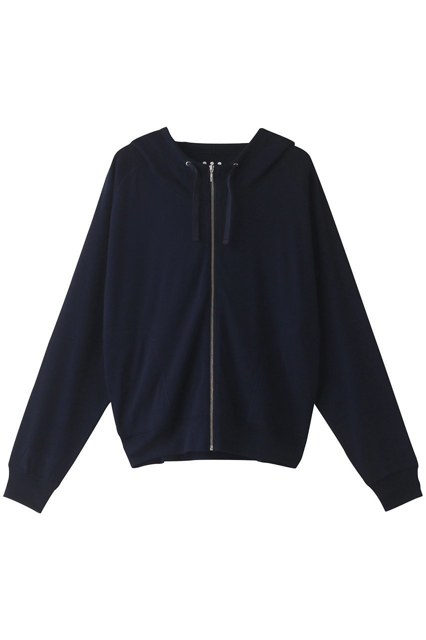 【スリー ドッツ/three dots】のオーガニックコットンニットジップフーディ インテリア・キッズ・メンズ・レディースファッション・服の通販 founy(ファニー) 　ファッション　Fashion　レディースファッション　Fashion for Women　トップス・カットソー　Cut & Sew Tops　ニット　Knit Tops & Sweaters　シャツ・ブラウス・オフィスカジュアル　Elegant Blouses & Button-Ups　レディースパーカー・カジュアルフーディー　Casual Hoodies & Sweatshirts　ロングTシャツ・Tシャツ　Longline T-Shirts & Tees　スウェット・クルーネックトップス　Sweatshirts & Crewnecks / Relaxed Fit Sweat Tops　カットソー・ベーシックTシャツ　Cut-and-Sewn Tops / Stretch Tees & Basics　シンプル　Simple, Minimal　ネイビー|ID: prp329100004900319 ipo3291000000036665086