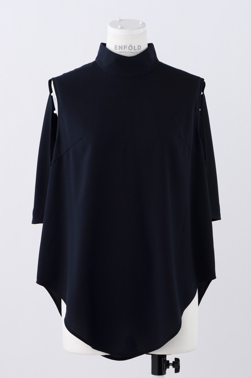 【エンフォルド/ENFOLD】のPEライトジョーゼット スタンド N/C T/Tタンクトップ インテリア・キッズ・メンズ・レディースファッション・服の通販 founy(ファニー) ファッション Fashion レディースファッション Fashion for Women トップス・カットソー Cut & Sew Tops キャミソール&ノースリーブ Camisoles & Sleeveless Tops シャツ・ブラウス・オフィスカジュアル Elegant Blouses & Button-Ups ロングTシャツ・Tシャツ Longline T-Shirts & Tees カットソー・ベーシックTシャツ Cut-and-Sewn Tops / Stretch Tees & Basics エレガント 上品 Elegant キャミソール Camisole, Spaghetti Strap Top ジョーゼット Georgette, Semi-Sheer Fabric スタンド Stand Collar, Upright Stand タンク Tank Top, Sleeveless Top ドレープ Drape, Draping Fabric バランス Balance, Style Balance パウダー Powder, Soft Tone ダークネイビー|ID: prp329100004900341 ipo3291000000036665539