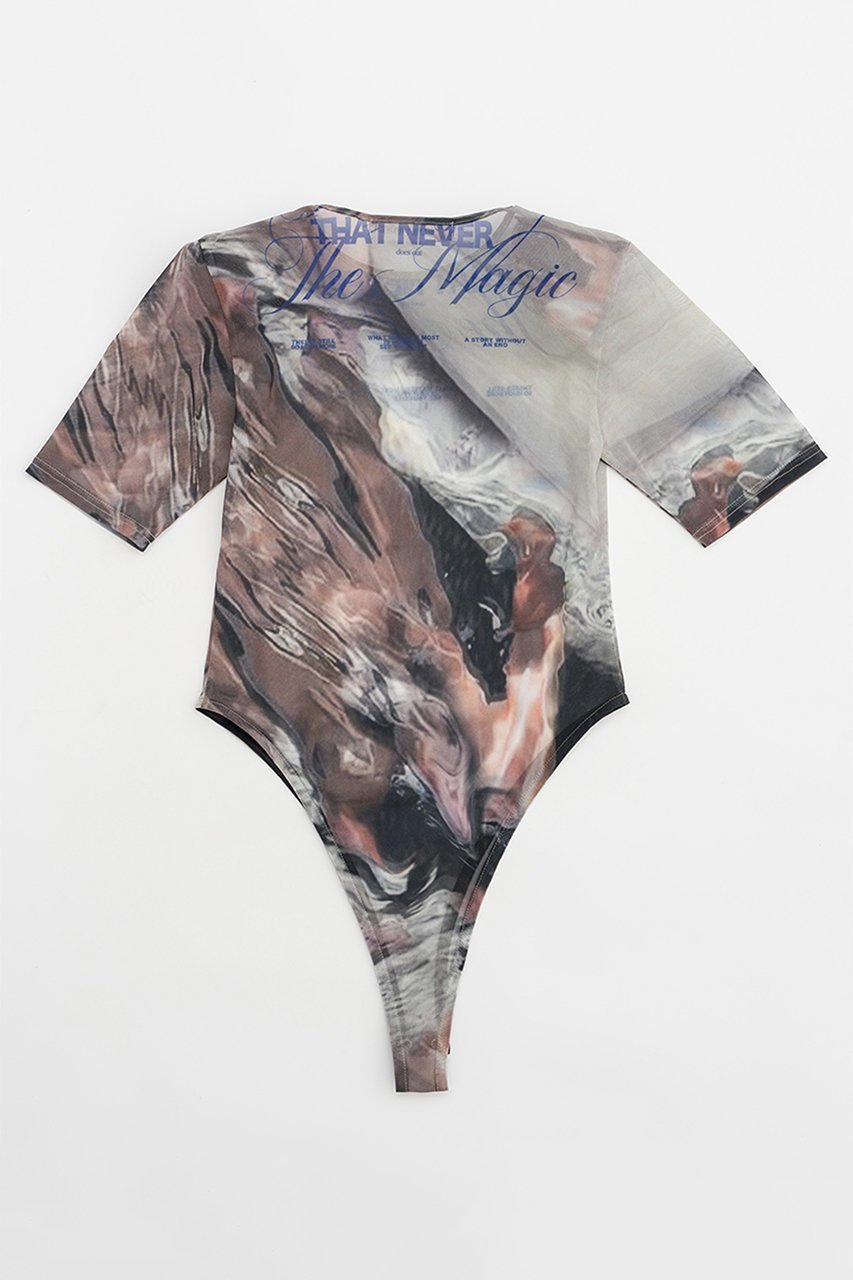 【プランク プロジェクト/PRANK PROJECT】のマルチプリントチュールボディスーツ / Multi Printed Tulle Bodysuit 人気、トレンドファッション・服の通販 founy(ファニー) 　ファッション　Fashion　レディースファッション　Fashion for Women　トップス・カットソー　Cut & Sew Tops　シャツ・ブラウス・オフィスカジュアル　Elegant Blouses & Button-Ups　ロングTシャツ・Tシャツ　Longline T-Shirts & Tees　カットソー・ベーシックTシャツ　Cut-and-Sewn Tops / Stretch Tees & Basics　グラフィック　Graphic, Graphic Design　ショート　Short, Short Length　スリーブ　Sleeve, Long Sleeve / Short Sleeve　プリント　Print, Printed Pattern　other-4|ID: prp329100004900399 ipo3291000000036666482