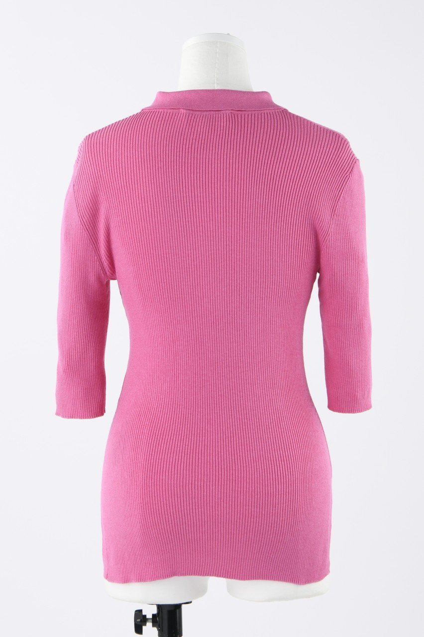 【エンフォルド/ENFOLD】のリブ5分ポロ 人気、トレンドファッション・服の通販 founy(ファニー) ファッション Fashion レディースファッション Fashion for Women トップス・カットソー Cut & Sew Tops シャツ・ブラウス・オフィスカジュアル Elegant Blouses & Button-Ups ロングTシャツ・Tシャツ Longline T-Shirts & Tees カットソー・ベーシックTシャツ Cut-and-Sewn Tops / Stretch Tees & Basics なめらか Smooth, Silky Texture サマー Summer, Summer Style ショート Short, Short Length シルク Silk, 100% Silk スリット Slit, Slit Detail スリーブ Sleeve, Long Sleeve / Short Sleeve other-3|ID: prp329100004900441 ipo3291000000036667134