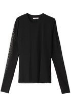【クラネ/CLANE】のSHEER MESH CREW NECK TOPS/トップス 人気、トレンドファッション・服の通販 founy(ファニー) ファッション Fashion レディースファッション Fashion for Women トップス・カットソー Cut & Sew Tops シャツ・ブラウス・オフィスカジュアル Elegant Blouses & Button-Ups ロングTシャツ・Tシャツ Longline T-Shirts & Tees カットソー・ベーシックTシャツ Cut-and-Sewn Tops / Stretch Tees & Basics インナー Innerwear シアー Sheer, See-Through スリーブ Sleeve, Long Sleeve / Short Sleeve ロング Long, Long-Length 夏 Summer 春 Spring S/S・春夏 SS, Spring/Summer, Warm Season thumbnail BLACK|ID: prp329100004900485 ipo3291000000036667790