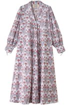 【エスゼット ブロックプリント/SZ Blockprints】のLEO DRESS GERANIUM Vネックワンピース レッド|ID: prp329100004900594 ipo3291000000036669292