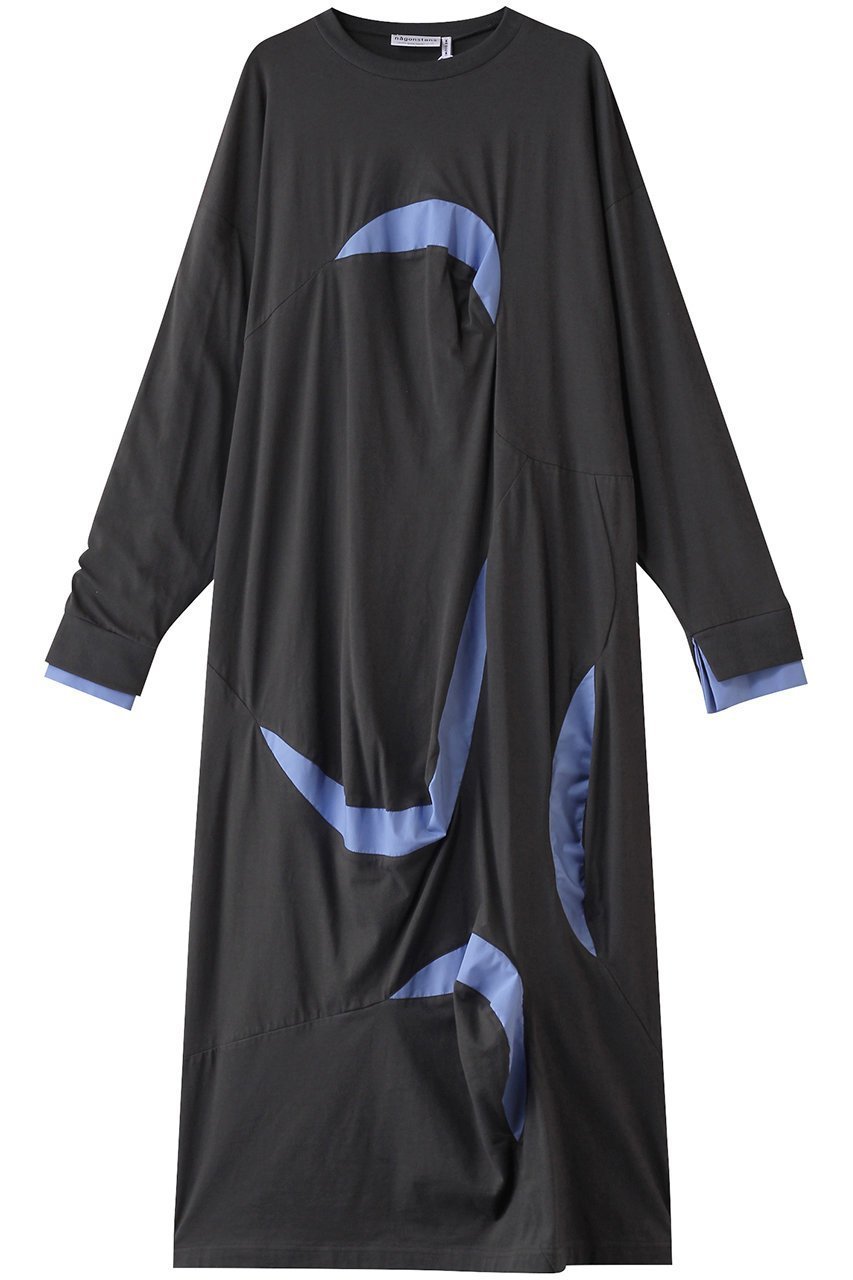 【ナゴンスタンス/nagonstans】のソフト天竺 Curvey Docking DRS/ドレス インテリア・キッズ・メンズ・レディースファッション・服の通販 founy(ファニー) 　ファッション　Fashion　レディースファッション　Fashion for Women　ワンピース　Dresses　フォーマル・パーティードレス・結婚式用ドレス　Elegant & Casual Dresses　チュニック　Tunic Tops & Dresses　チュニック　Tunic, Long Top　ドッキング　Docking, Mixed Material　ドレス　Dress, One-Piece　ランダム　Random, Irregular　ロング　Long, Long-Length　Cement|ID: prp329100004900690 ipo3291000000036670026