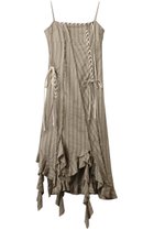 【プランク プロジェクト/PRANK PROJECT】のラッフルレースアップストライプワンピ / Ruffle Lace-Up Stripe Onepiece 人気、トレンドファッション・服の通販 founy(ファニー) ファッション Fashion レディースファッション Fashion for Women ワンピース Dresses チュニック Tunic Tops & Dresses おすすめ Recommended / Our Picks キャミワンピース Cami Dress, Slip Dress ストライプ Stripe, Striped Pattern チュニック Tunic, Long Top レース Lace, Lace Fabric ロング Long, Long-Length エレガント 上品 Elegant thumbnail G.BGE(グレーベージュ)|ID: prp329100004900726 ipo3291000000036670277